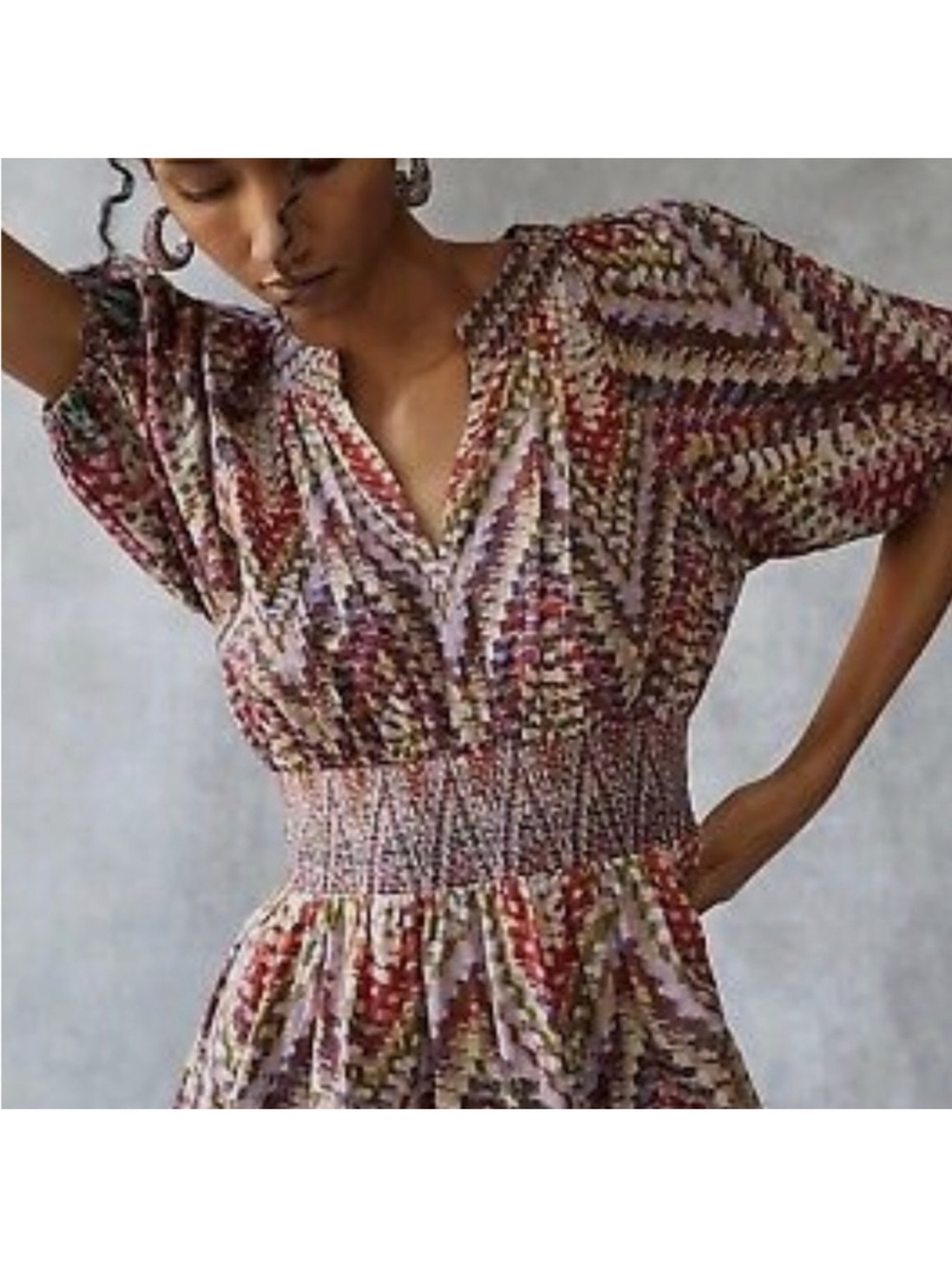 Anthropologie Joyce Puff Sleeve Tiered Midi Dress x Conditions Apply Size 10